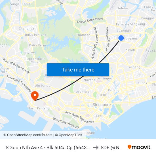 S'Goon Nth Ave 4 - Blk 504a Cp (66439) to SDE @ NUS map