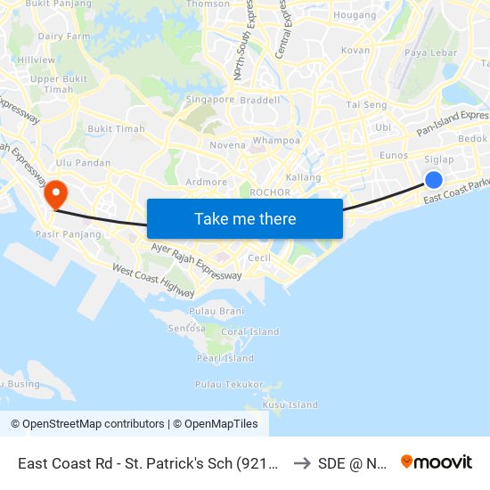 East Coast Rd - St. Patrick's Sch (92159) to SDE @ NUS map