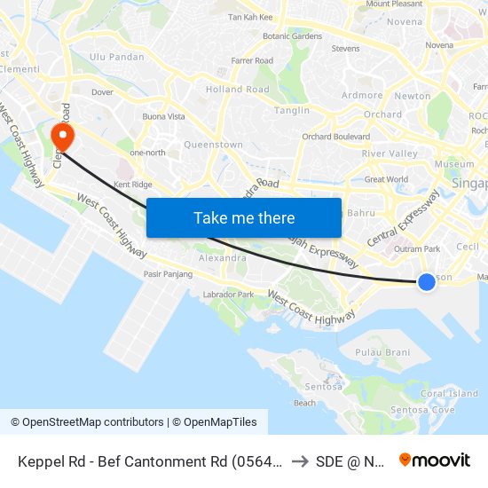 Keppel Rd - Bef Cantonment Rd (05641) to SDE @ NUS map