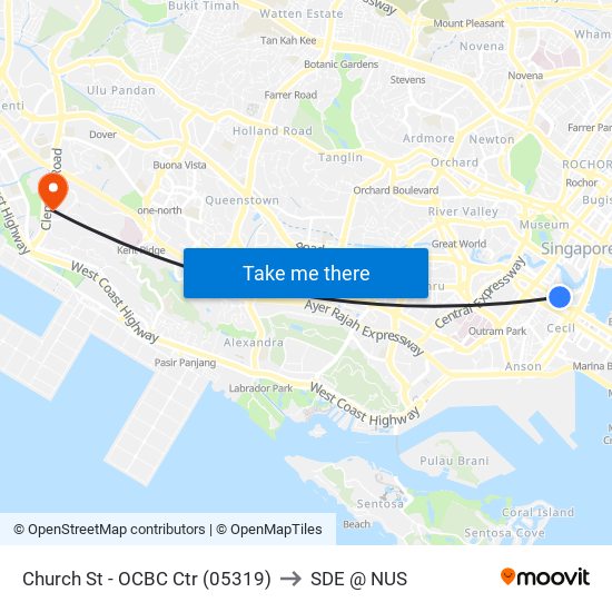 Church St - OCBC Ctr (05319) to SDE @ NUS map