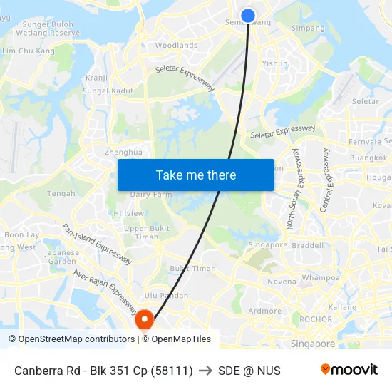 Canberra Rd - Blk 351 Cp (58111) to SDE @ NUS map