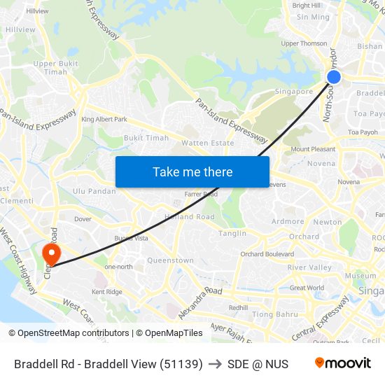 Braddell Rd - Braddell View (51139) to SDE @ NUS map