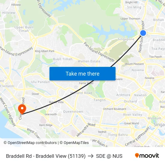 Braddell Rd - Braddell View (51139) to SDE @ NUS map