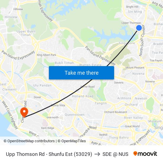 Upp Thomson Rd - Shunfu Est (53029) to SDE @ NUS map