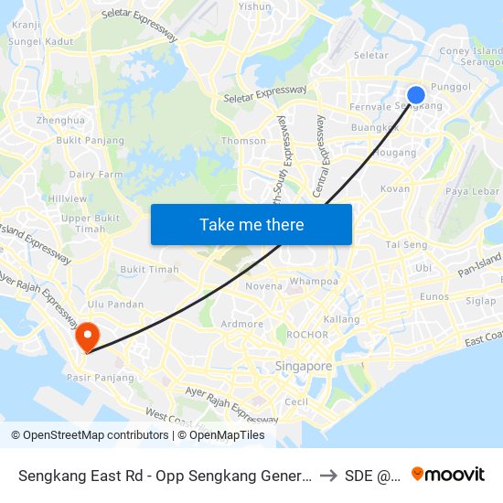 Sengkang East Rd - Opp Sengkang General Hosp (67411) to SDE @ NUS map