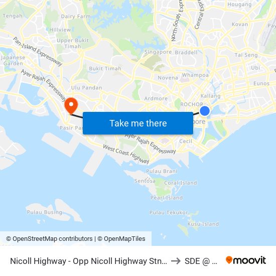 Nicoll Highway - Opp Nicoll Highway Stn (80161) to SDE @ NUS map