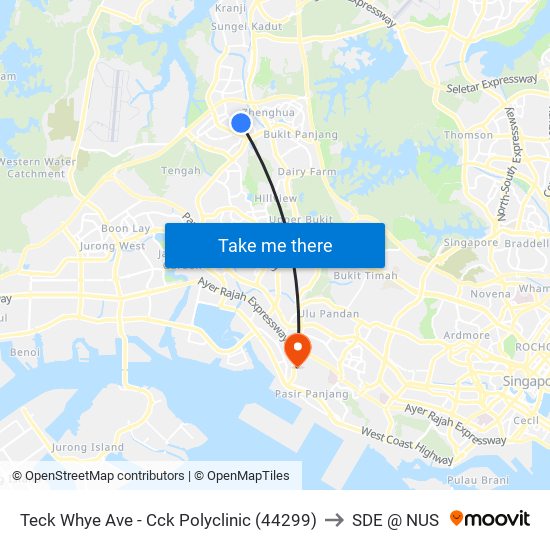 Teck Whye Ave - Cck Polyclinic (44299) to SDE @ NUS map