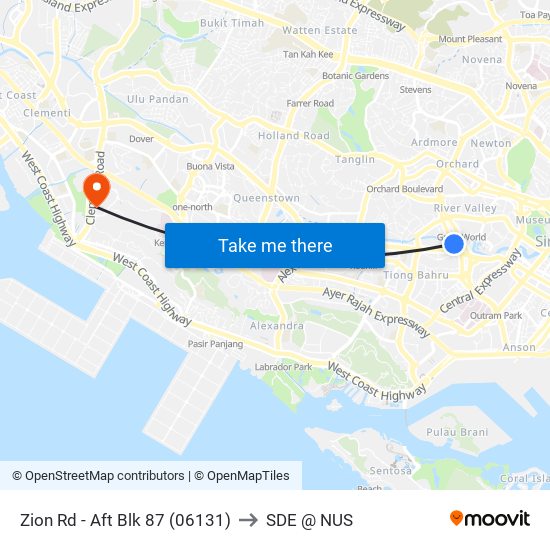 Zion Rd - Aft Blk 87 (06131) to SDE @ NUS map