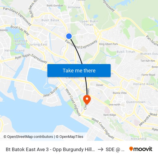 Bt Batok East Ave 3 - Opp Burgundy Hill (42311) to SDE @ NUS map