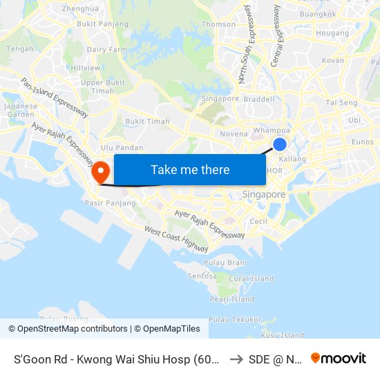 S'Goon Rd - Kwong Wai Shiu Hosp (60101) to SDE @ NUS map