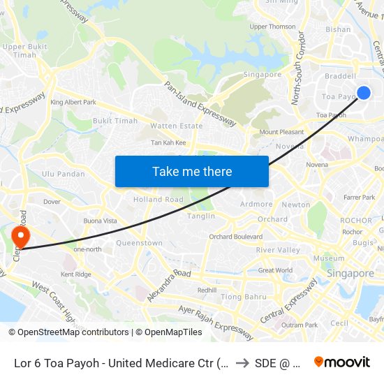 Lor 6 Toa Payoh - United Medicare Ctr (52349) to SDE @ NUS map