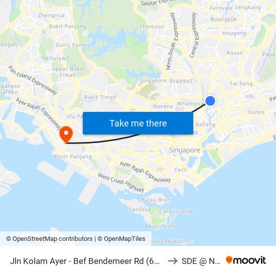 Jln Kolam Ayer - Bef Bendemeer Rd (60079) to SDE @ NUS map