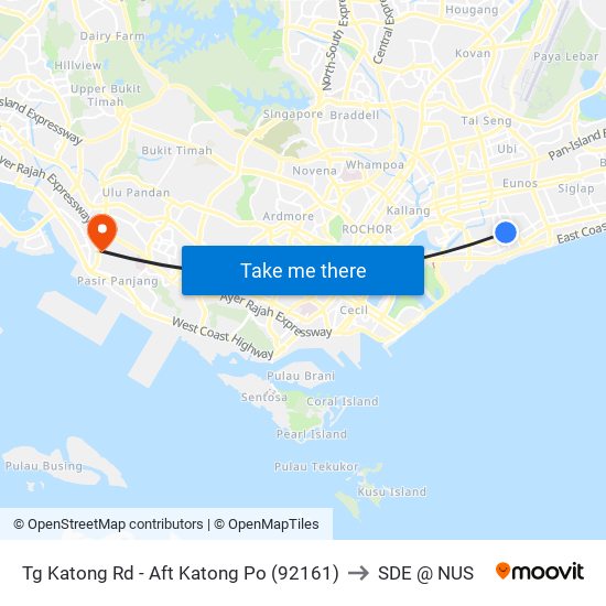 Tg Katong Rd - Aft Katong Po (92161) to SDE @ NUS map