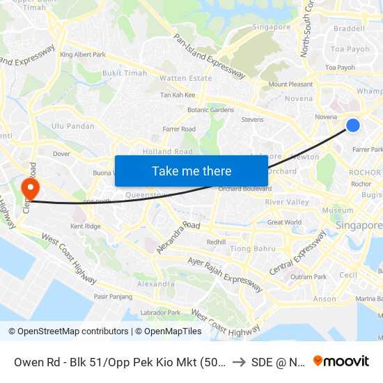Owen Rd - Blk 51/Opp Pek Kio Mkt (50089) to SDE @ NUS map