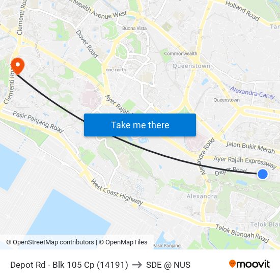 Depot Rd - Blk 105 Cp (14191) to SDE @ NUS map