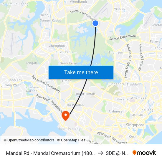 Mandai Rd - Mandai Crematorium (48071) to SDE @ NUS map