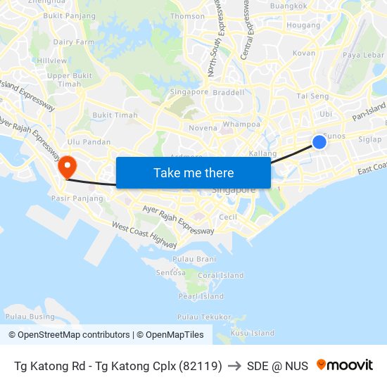 Tg Katong Rd - Tg Katong Cplx (82119) to SDE @ NUS map