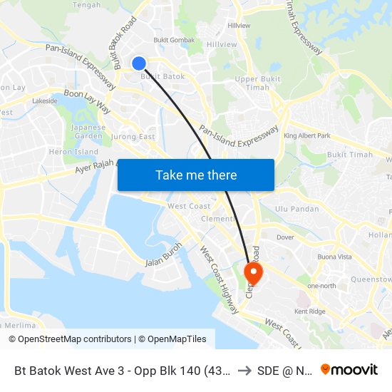 Bt Batok West Ave 3 - Opp Blk 140 (43539) to SDE @ NUS map