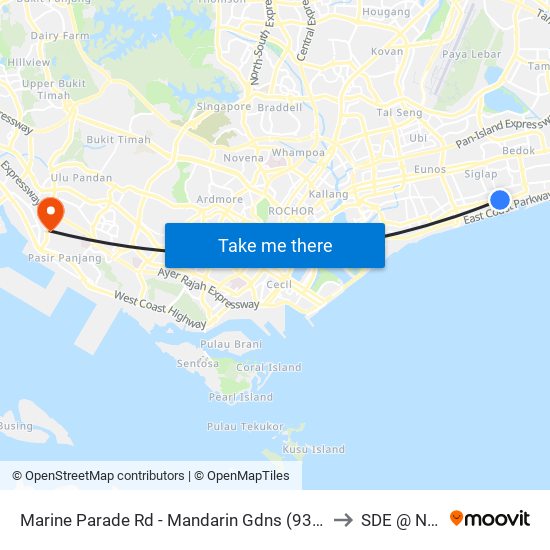 Marine Parade Rd - Mandarin Gdns (93029) to SDE @ NUS map