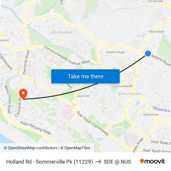 Holland Rd - Sommerville Pk (11229) to SDE @ NUS map