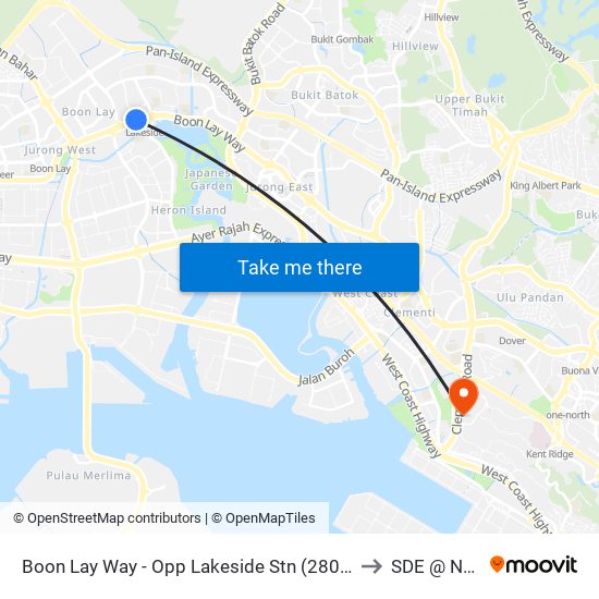 Boon Lay Way - Opp Lakeside Stn (28099) to SDE @ NUS map