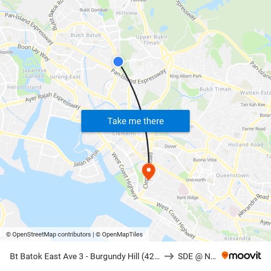Bt Batok East Ave 3 - Burgundy Hill (42319) to SDE @ NUS map