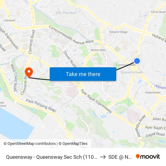Queensway - Queensway Sec Sch (11069) to SDE @ NUS map