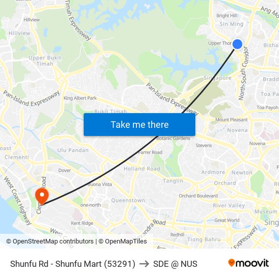 Shunfu Rd - Shunfu Mart (53291) to SDE @ NUS map