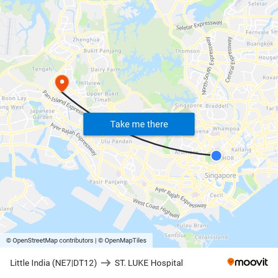 Little India (NE7|DT12) to ST. LUKE Hospital map