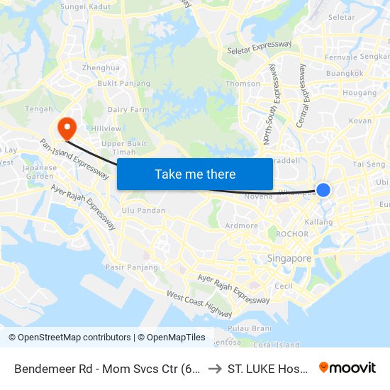 Bendemeer Rd - Mom Svcs Ctr (60179) to ST. LUKE Hospital map