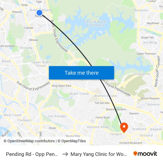 Pending Rd - Opp Pending Stn (44221) to Mary Yang Clinic for Women & Adolescents map