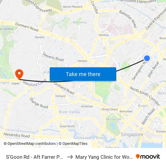 S'Goon Rd - Aft Farrer Pk Stn Exit G (07211) to Mary Yang Clinic for Women & Adolescents map