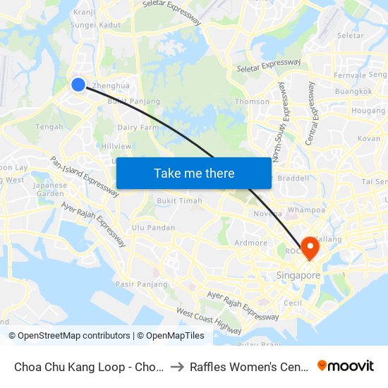 Choa Chu Kang Loop - Choa Chu Kang Int (44009) to Raffles Women's Centre-Raffles Hospital map