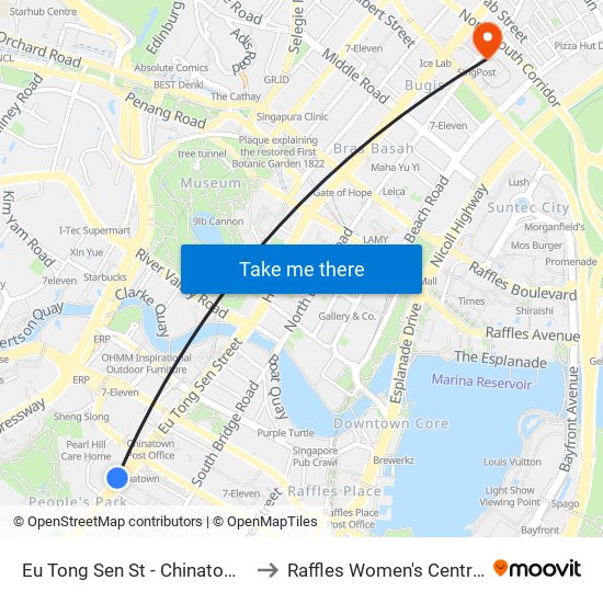 Eu Tong Sen St - Chinatown Stn Exit C (05013) to Raffles Women's Centre-Raffles Hospital map