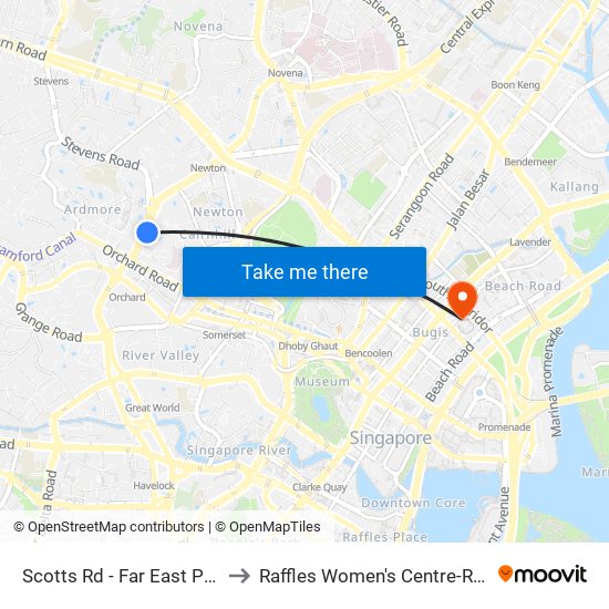 Scotts Rd - Far East Plaza (09219) to Raffles Women's Centre-Raffles Hospital map
