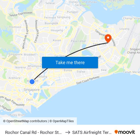 Rochor Canal Rd - Rochor Stn (07531) to SATS Airfreight Terminal 3 map