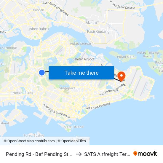 Pending Rd - Bef Pending Stn (44229) to SATS Airfreight Terminal 3 map