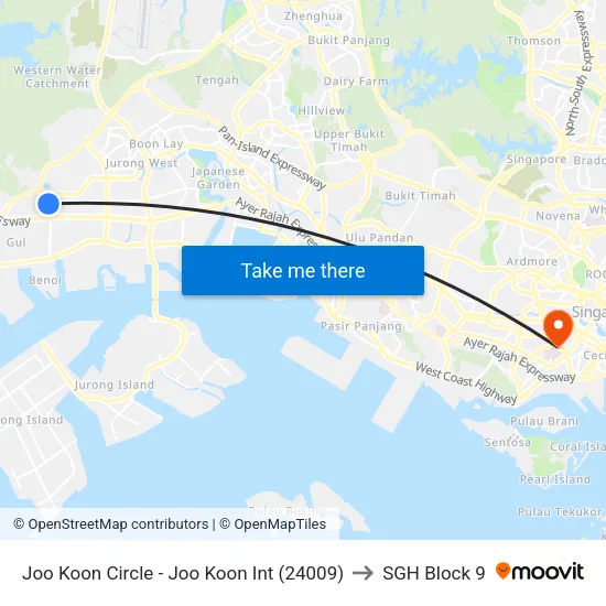 Joo Koon Circle - Joo Koon Int (24009) to SGH Block 9 map