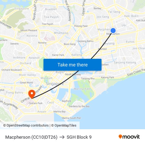 Macpherson (CC10|DT26) to SGH Block 9 map