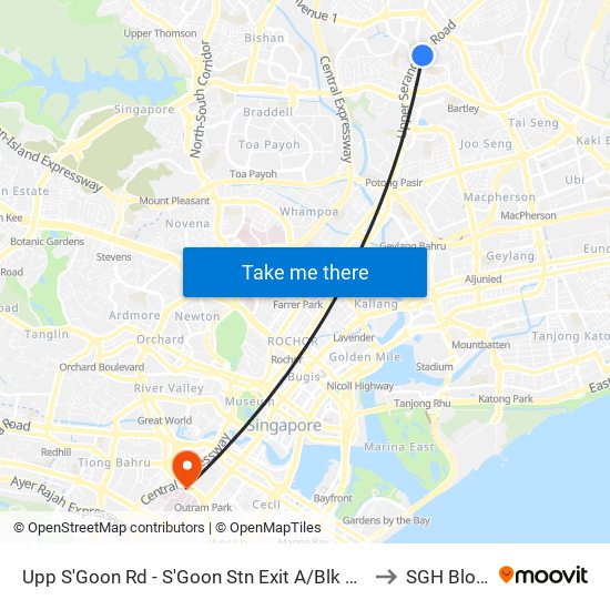 Upp S'Goon Rd - S'Goon Stn Exit A/Blk 413 (62139) to SGH Block 9 map