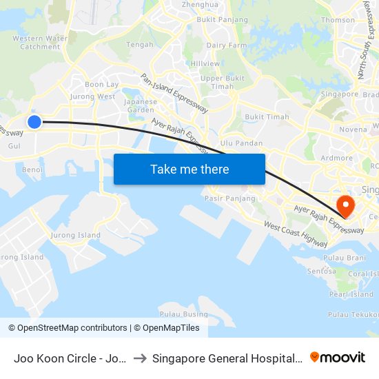 Joo Koon Circle - Joo Koon Int (24009) to Singapore General Hospital Major Operating Theatre map