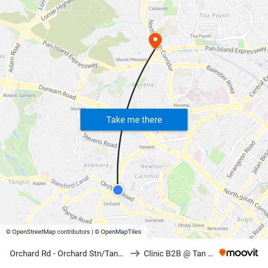 Orchard Rd - Orchard Stn/Tang Plaza (09047) to Clinic B2B @ Tan Tock Seng map