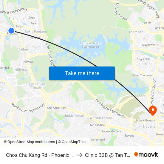 Choa Chu Kang Rd - Phoenix Stn (44141) to Clinic B2B @ Tan Tock Seng map