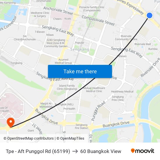 Tpe -  Aft Punggol Rd (65199) to 60 Buangkok View map