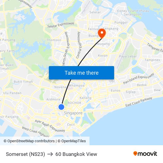 Somerset (NS23) to 60 Buangkok View map