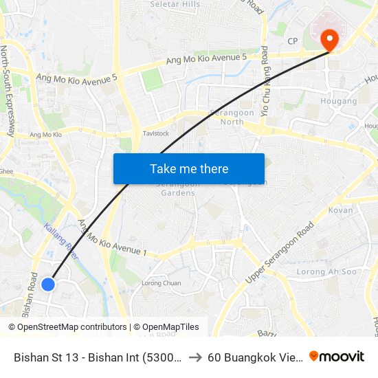 Bishan St 13 - Bishan Int (53009) to 60 Buangkok View map