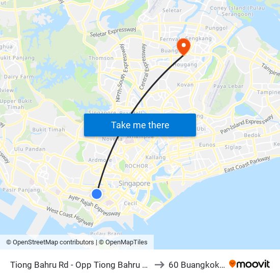 Tiong Bahru Rd - Opp Tiong Bahru Stn (10161) to 60 Buangkok View map