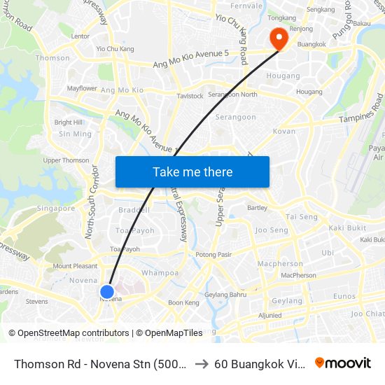 Thomson Rd - Novena Stn (50038) to 60 Buangkok View map