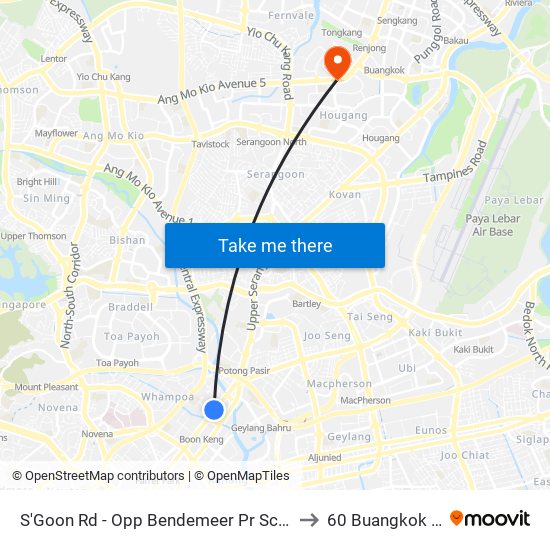 S'Goon Rd - Opp Bendemeer Pr Sch (60141) to 60 Buangkok View map