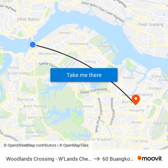 Woodlands Crossing - W'Lands Checkpt (46109) to 60 Buangkok View map